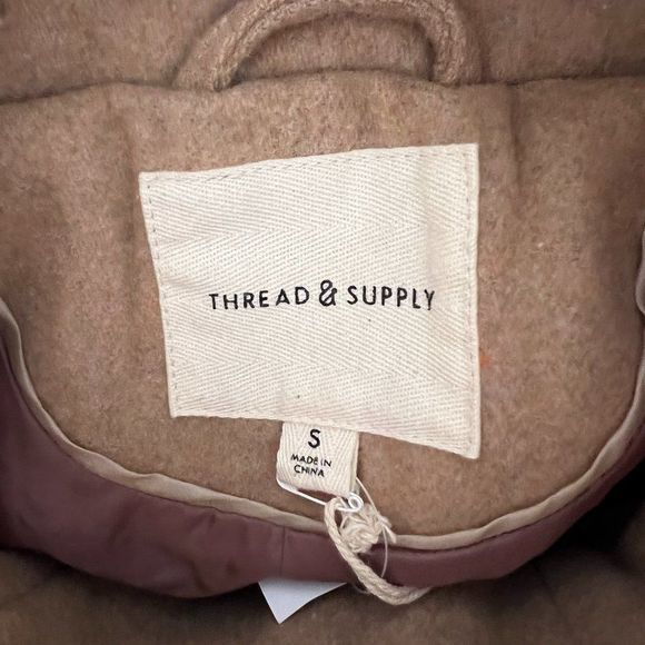 NWT THREAD & SUPPLY‎ Tan Camel Button Down Sweater Jacket (S) - Picture 6 of 8